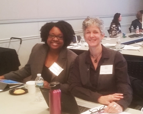 Tiffany McClary (State Library) and Selwa Shamy (Somerset County Library System)
