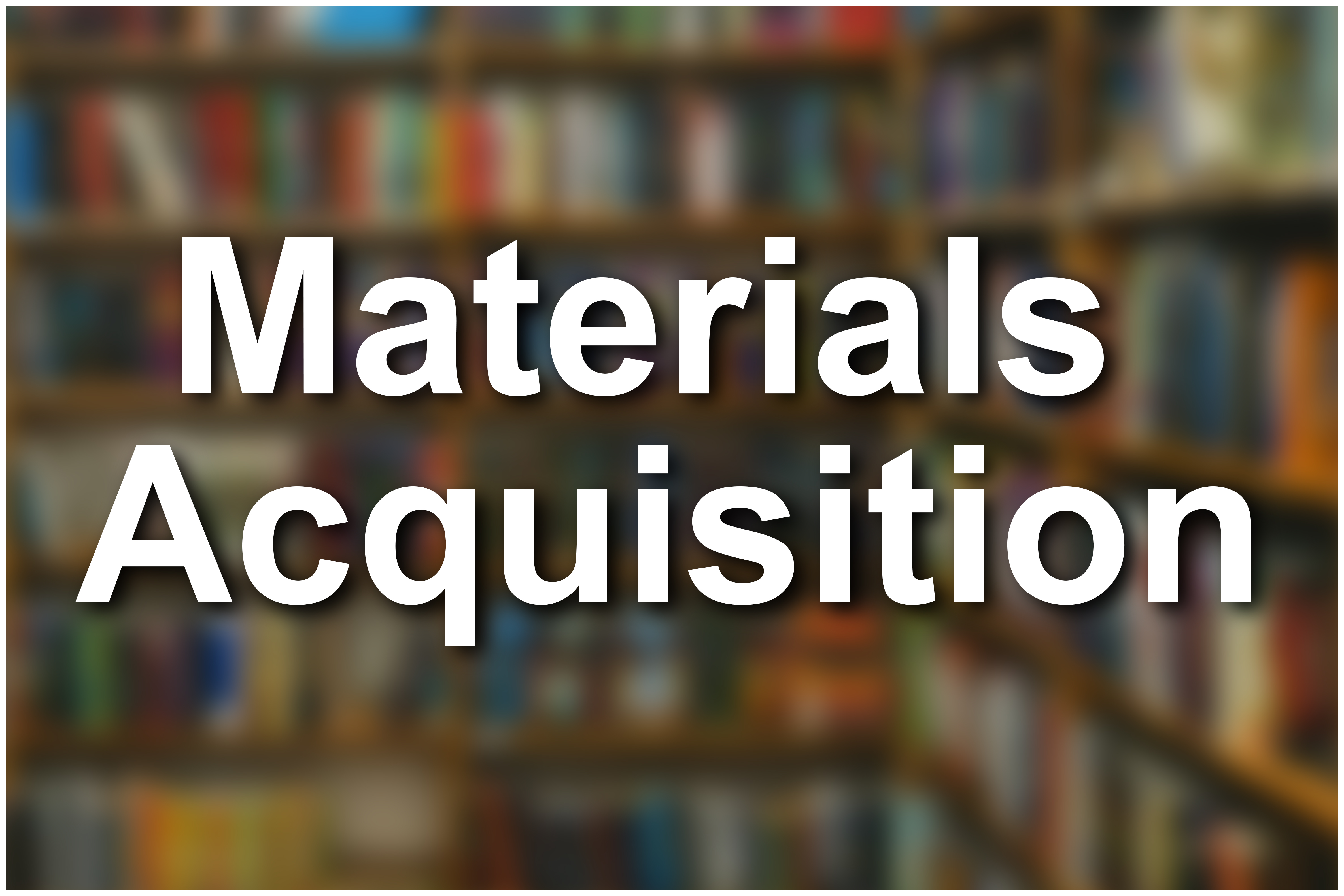 Materials Acquisition demos now available on the LearningSpace