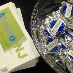 MentorNJ at Rutgers SC&I Career EXPO - Brochure & Peppermint patties