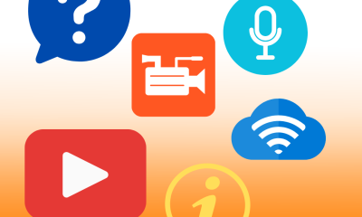 Icons representing news and information