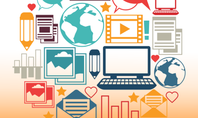 Graphics of various types of media