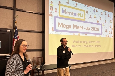 MentorNJ Mega Meetup 2025 Planning Leaders: Andrea Levandowski, NJSL & Doug Baldwin, Piscataway Public Library