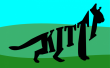 Kitty made out of text by John LeMasney via lemasney.com